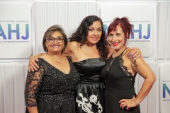(L-R) President Nora López poses for a photo with Sandra Gonzalez and Mc Nelly Torres on the National Association of Hispanic Journalists Hall of Fame Gala red carpet in Las Vegas, Nev., on Saturday, August 5, 2022.