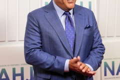 John Quiñones poses for a photo on the National Association of Hispanic Journalists Hall of Fame Gala red carpet in Las Vegas, Nev., on Saturday, August 5, 2022.