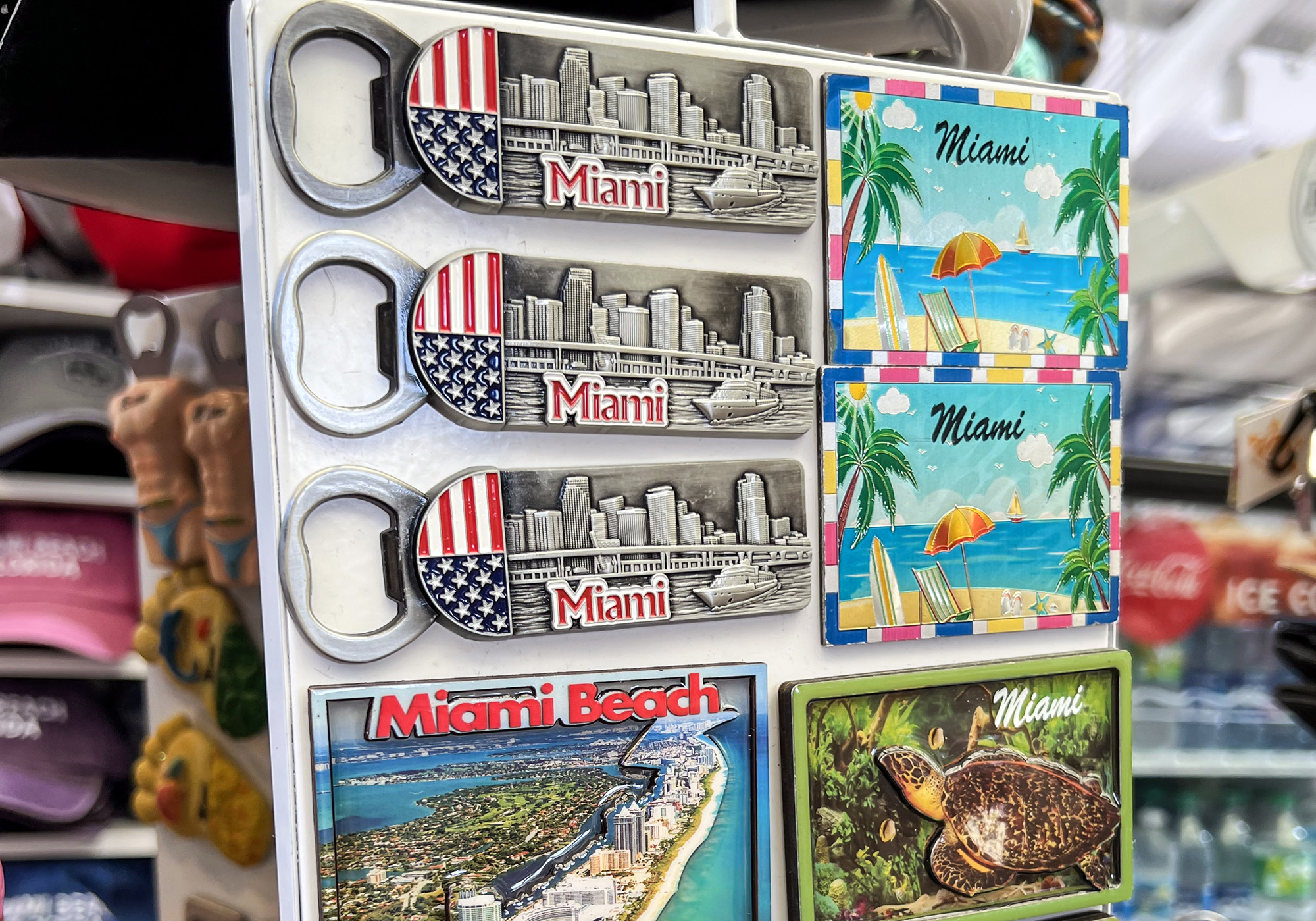 Miami Skyline Fridge Magnet - Florida Travel Memory For Your Refrigerator